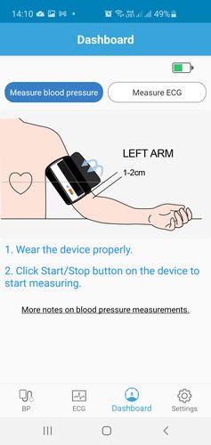 measurement BP in app